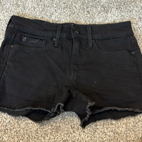 Levi’s denizen shortie black jean shorts never worn size 2 women’s - Picture 1 of 4